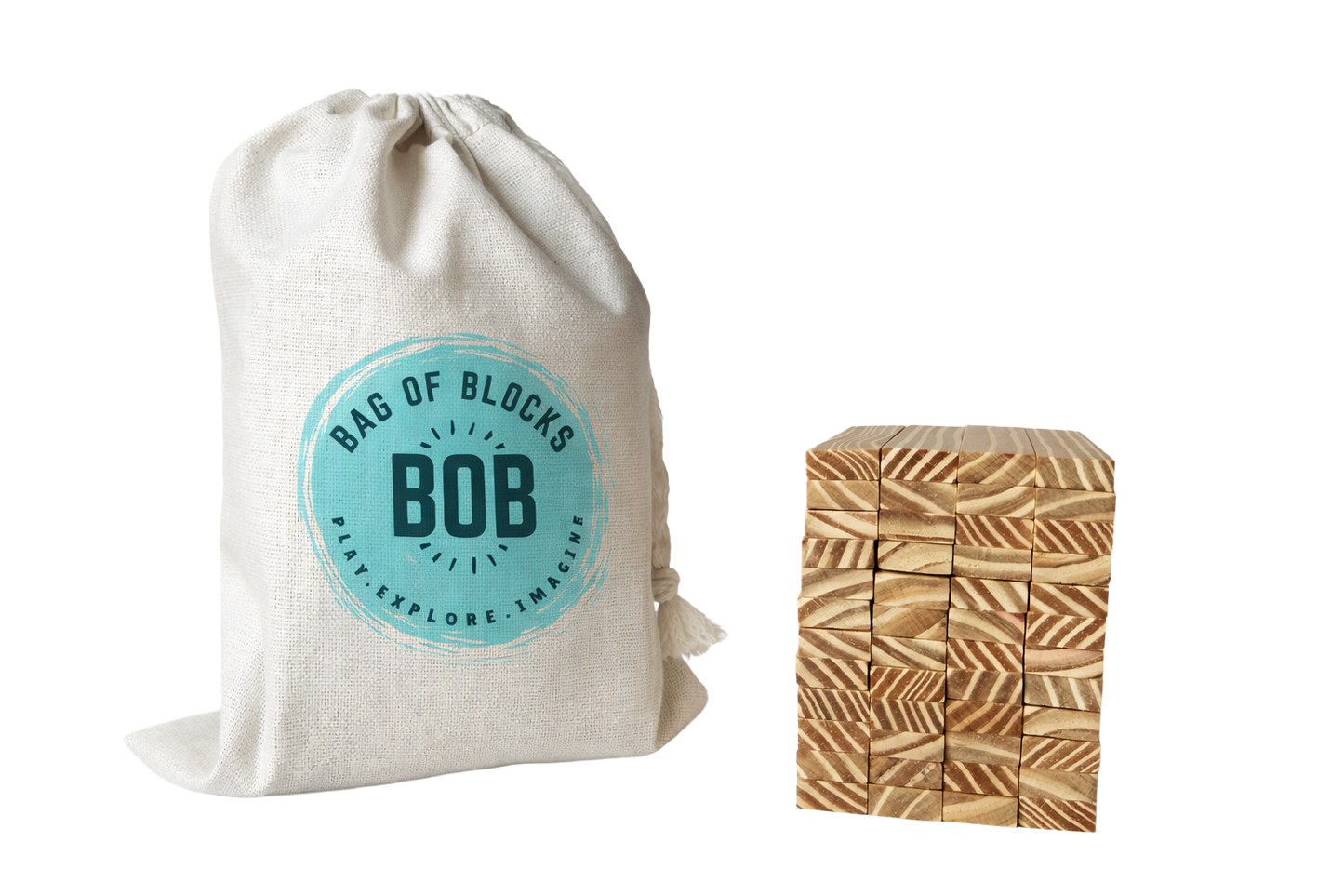 Bag of Blocks (Stacking Sticks - 48 Pieces, For Age 5-12)