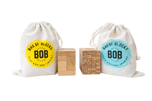 Bag of Blocks (Building Blocks + Stacking Sticks - 76 Pieces For Ages 5-12)